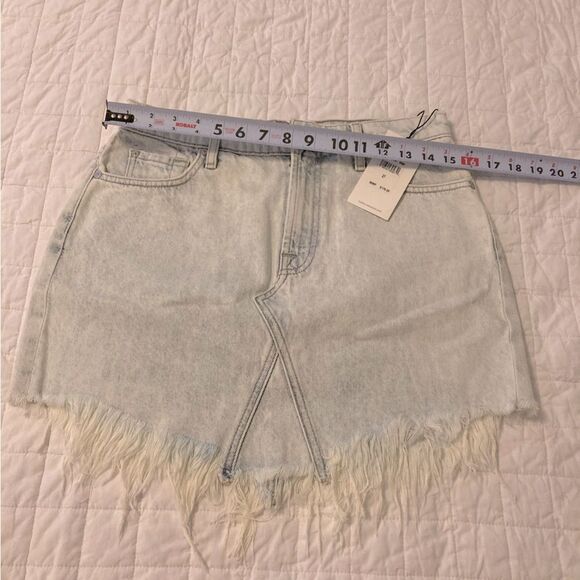 NEW Seven for All Mankind Frayed Hem White Washed Desert bleached Mini Skirt 27 - Picture 4 of 10